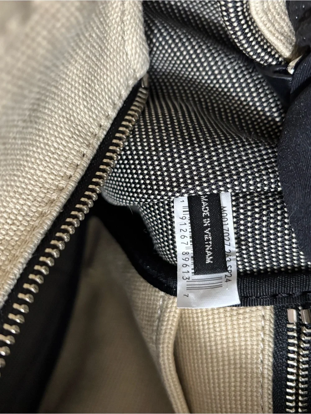 Marc Jacobs Cream Canvas 'The Tote Bag' with Black Logo